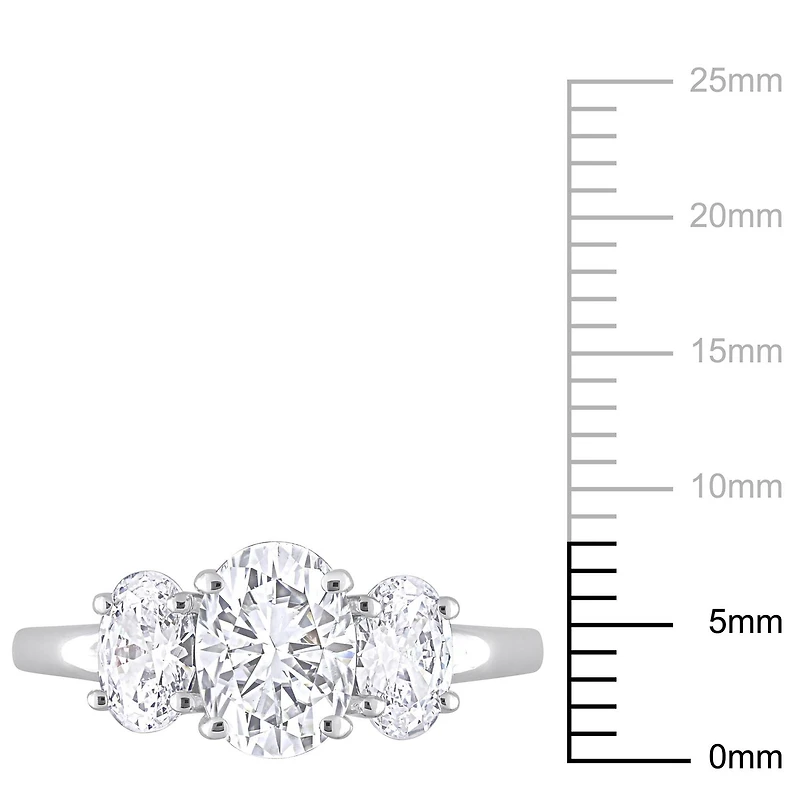 Bague de fiançailles 3 pierres de Miabella avec 3-4/5 carat PBT de zircon cubique en argent sterling