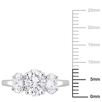 Bague de fiançailles 3 pierres de Miabella avec 3-4/5 carat PBT de zircon cubique en argent sterling
