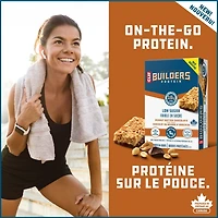 CLIF BUILDERS Barres protéinées faibles en sucre, saveur de chocolat au beurre d’arachide, 16 g de protéines, faible en sucre, sans édulcorants artificiels