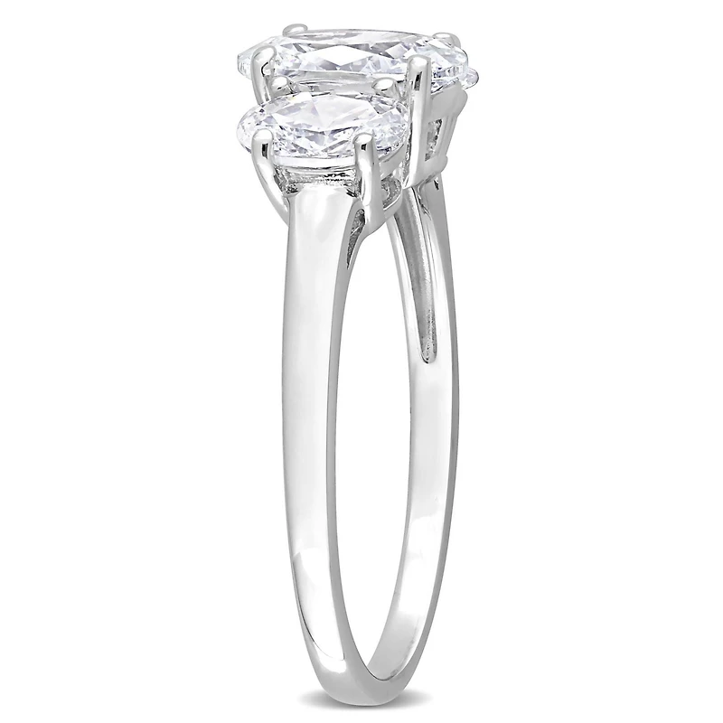 Bague de fiançailles 3 pierres de Miabella avec 3-4/5 carat PBT de zircon cubique en argent sterling