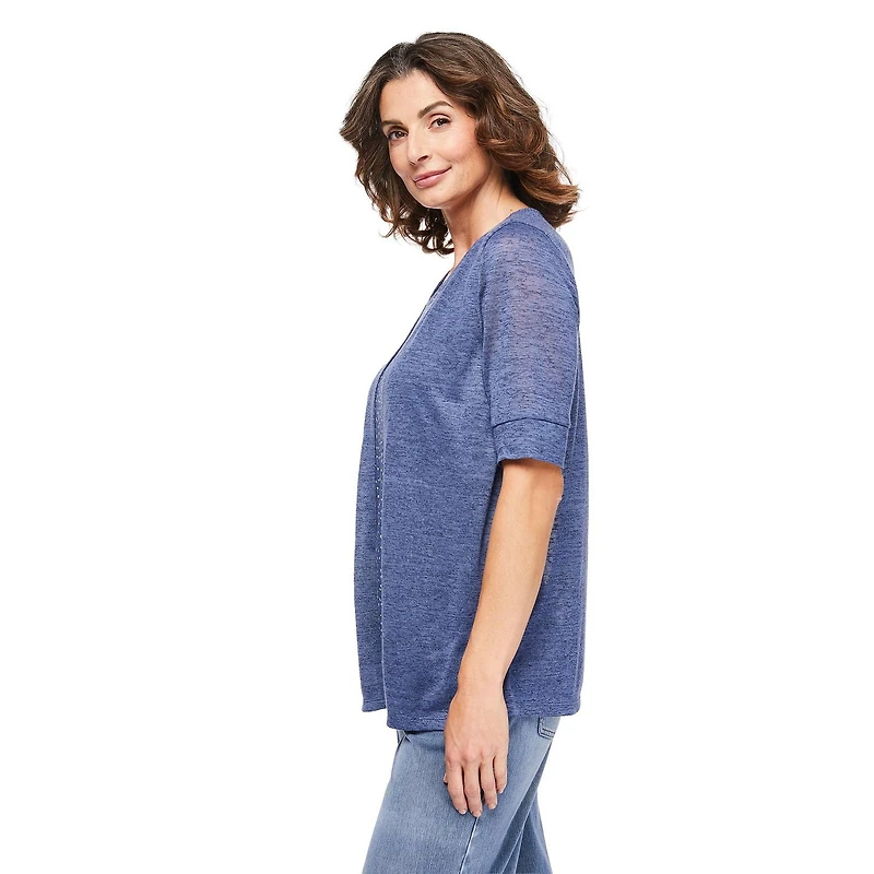 Haut trompe-l’œil en hacci Iyla pour femmes