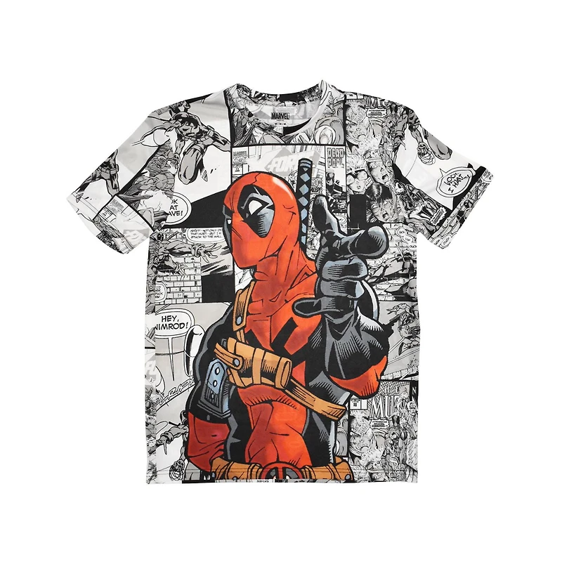 T-shirt à manches courtes Marvel Here pour hommes