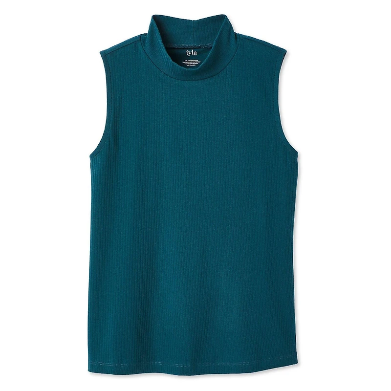 Iyla Women's Mock Neckline Rib Top, Sizes S-XXL