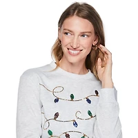 Chandail de Noël en molleton lumineux George pour femmes Tailles TP–TTG