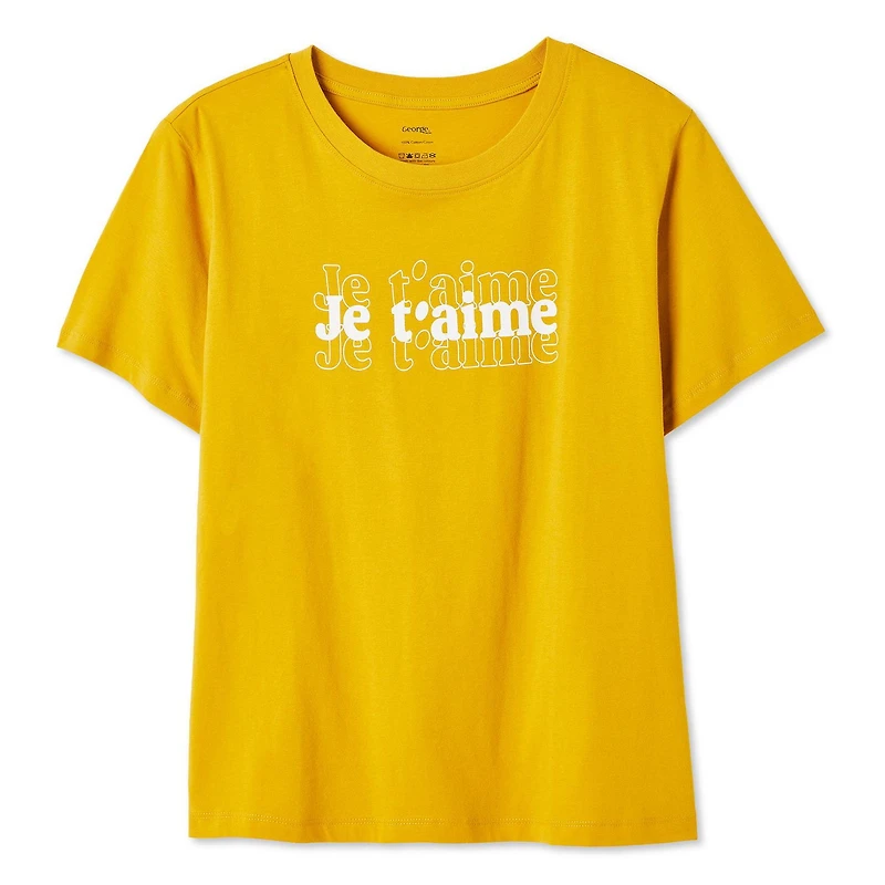 T-shirt à encolure ras du cou George pour femmes Tailles TP–TTG