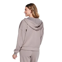 Haut à capuchon en tricot doux George pour femmes