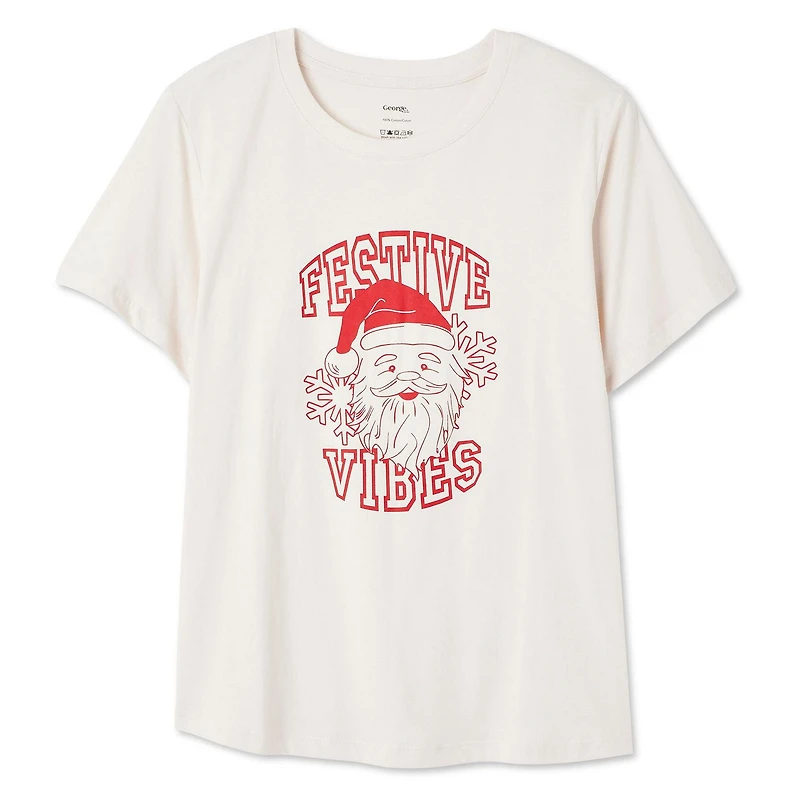 George Women's Christmas Short Sleeve Tee