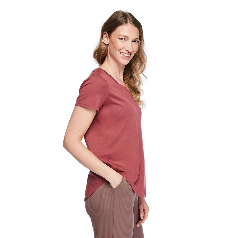 T-shirt de nuit avec encolure dégagée George pour femmes