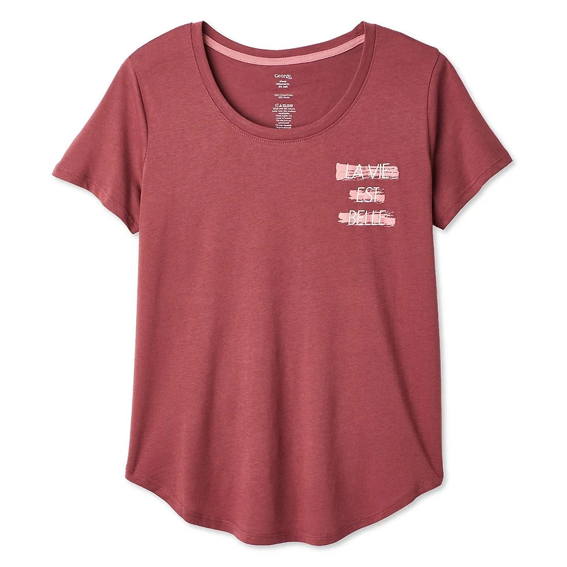 T-shirt de nuit avec encolure dégagée George pour femmes