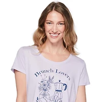 T-shirt de nuit avec encolure dégagée George pour femmes