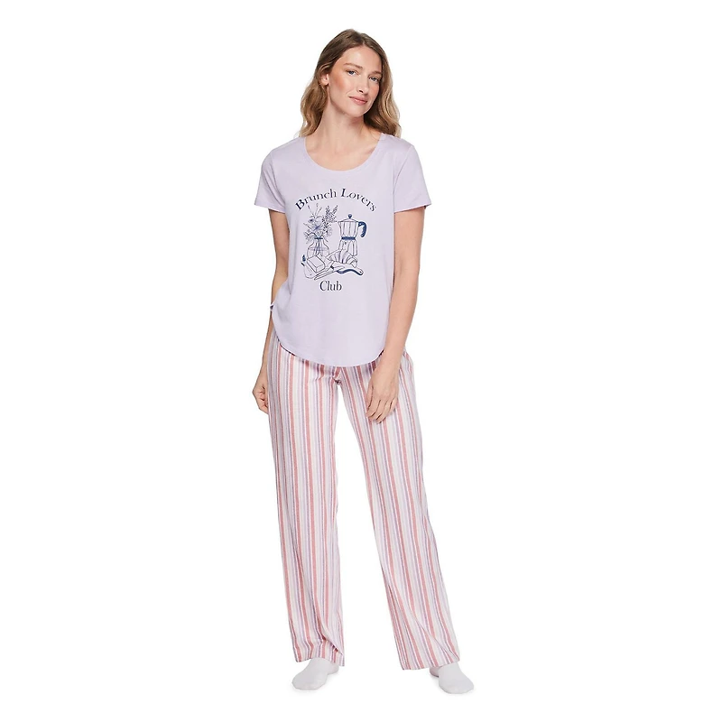 T-shirt de nuit avec encolure dégagée George pour femmes