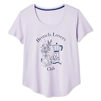 T-shirt de nuit avec encolure dégagée George pour femmes