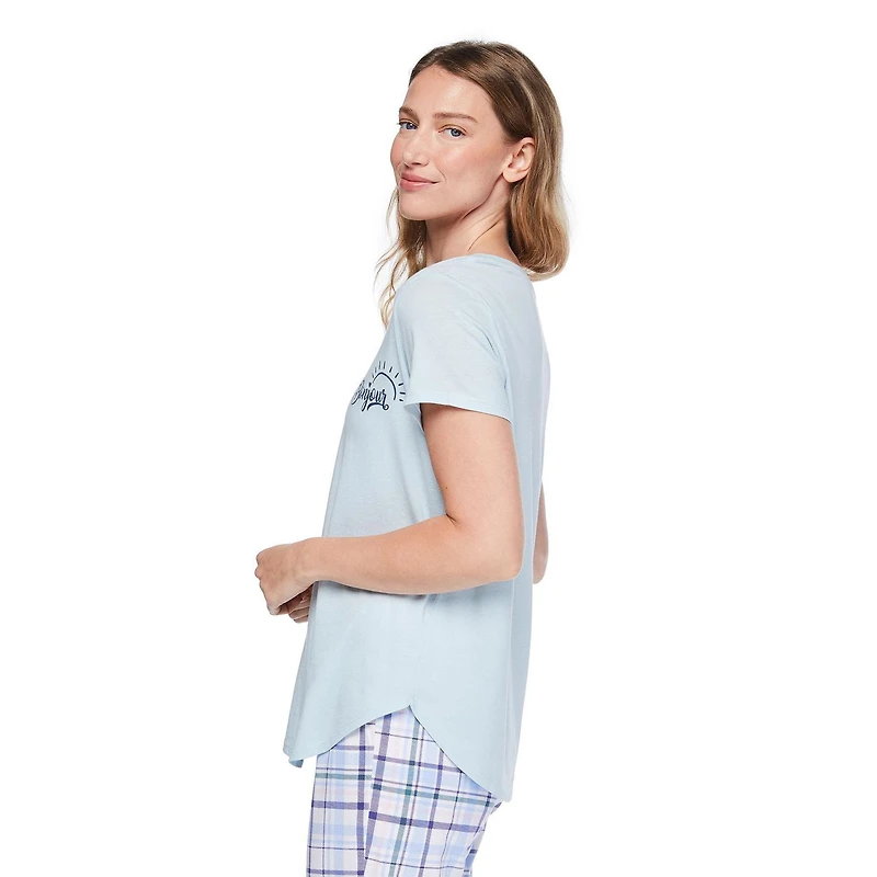 T-shirt de nuit avec encolure en V George Plus pour femmes