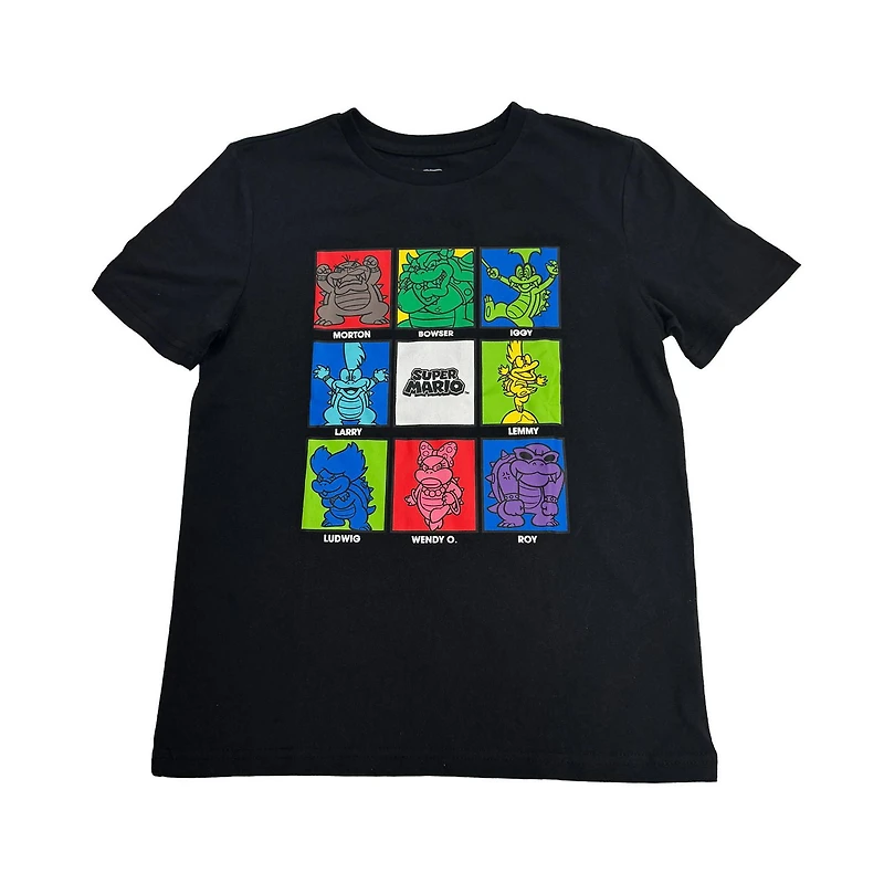 Super Mario Boys Bad Guy Box T-Shirt Manche Courte Tailles: TP-TG