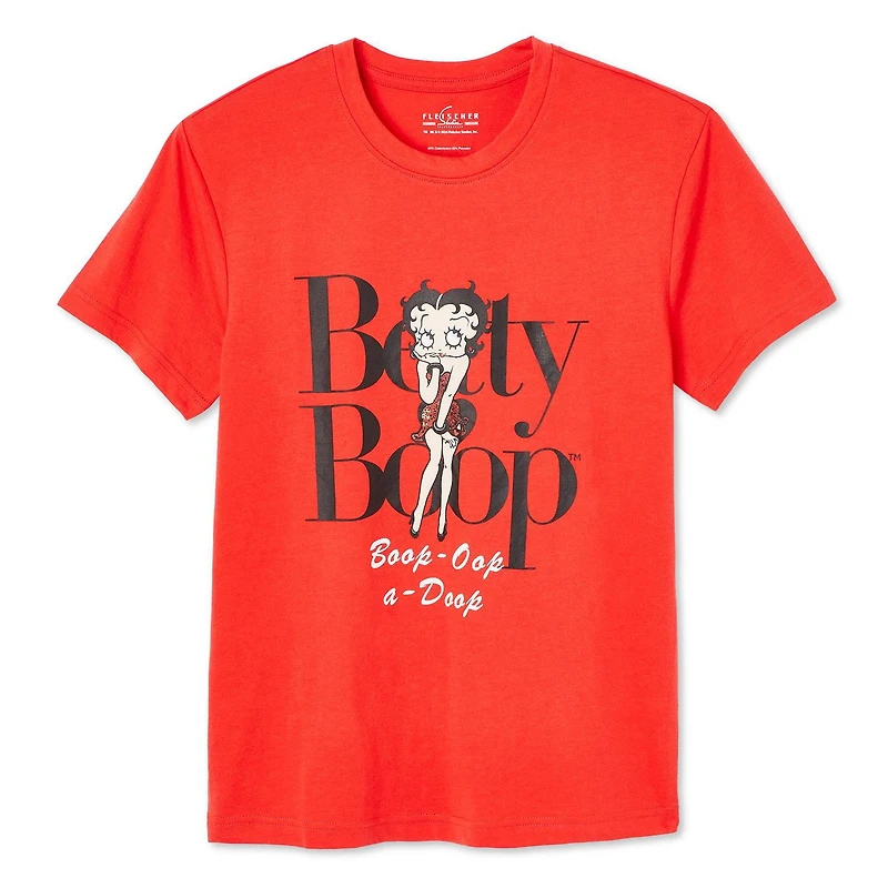 T-shirt à manches courtes Betty Boop pour femmes Tailles TP–TG