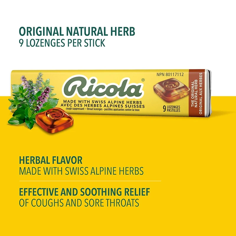 Ricola Original Herb Cough Drops Stick,