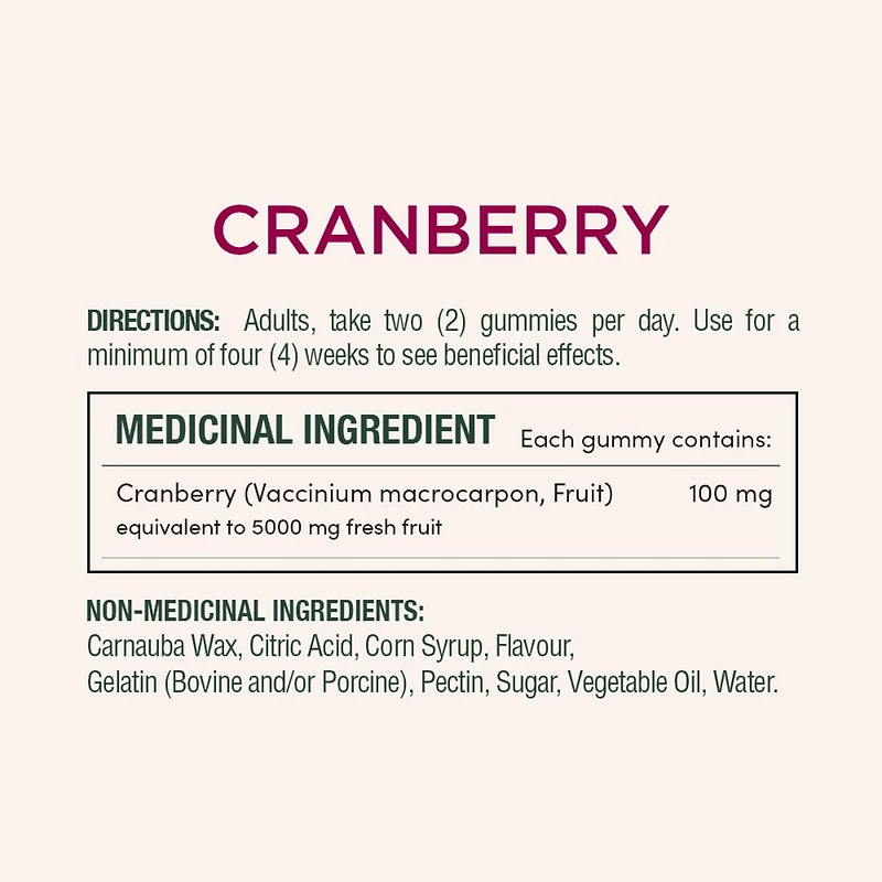 NATURE'S BOUNTY Cranberry, Used In Herbal Medicine To Help Prevent Recurrent Urinary Tract Infections (UTI), Provides Antioxidants, Easy-to-take Gummies 60.0 count, 60 Gummies