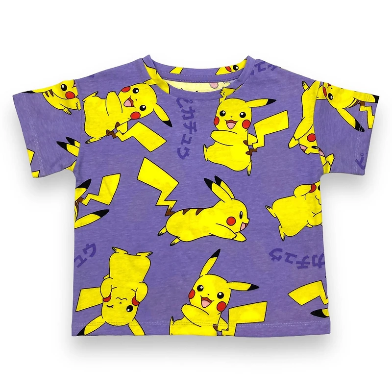 Pokemon Tee-shirt court à manches courtes fille