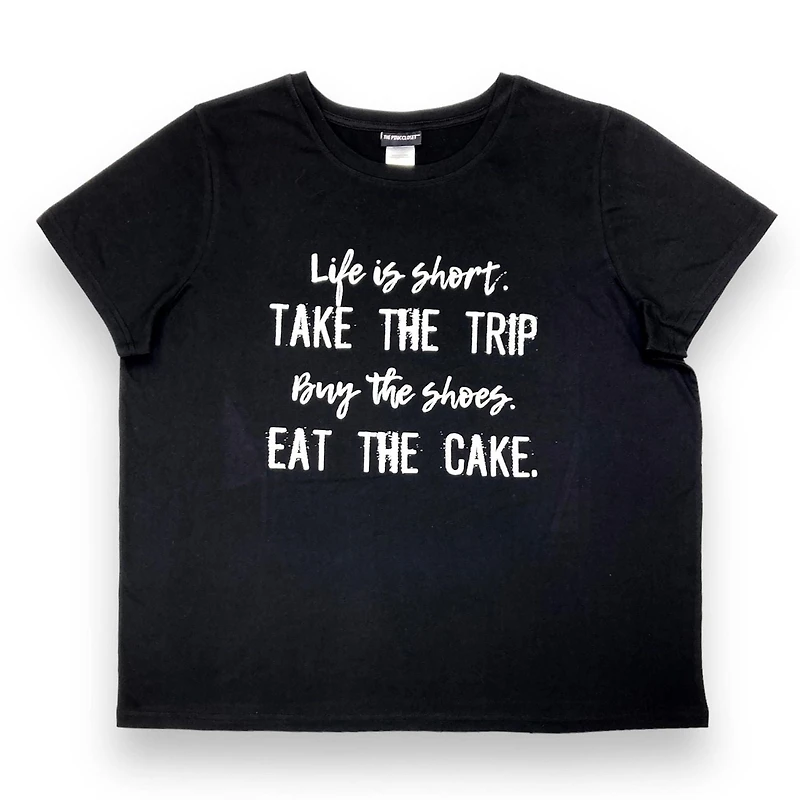 Ladie`s plus size tee shirt. This ladies plus size short sleeve tee shirt has a casual look which can be worn with almost any bottom