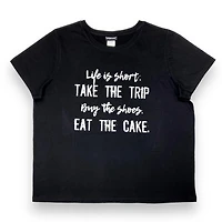 Ladie`s plus size tee shirt. This ladies plus size short sleeve tee shirt has a casual look which can be worn with almost any bottom