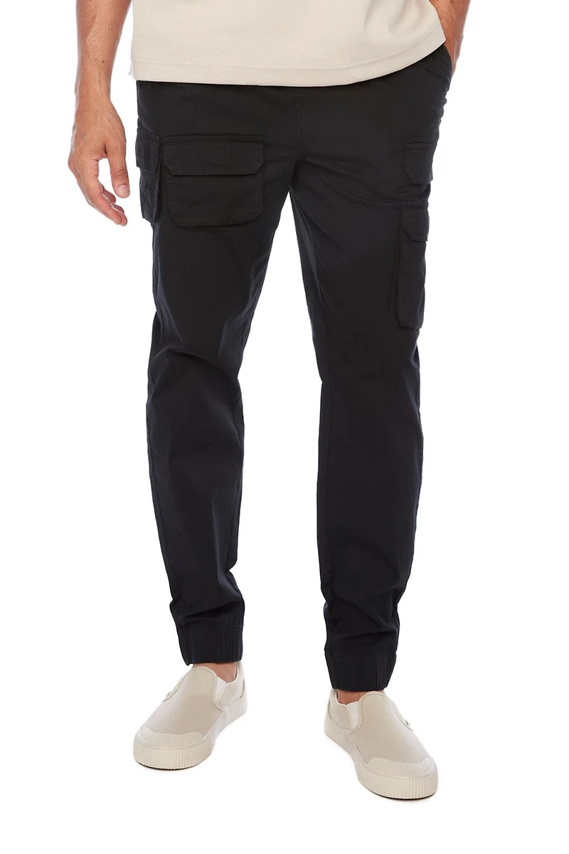 Jeaniologie ™ Men’s fashion cargo pull-on jogger - Black