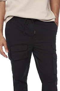 Jeaniologie ™ Men’s fashion cargo pull-on jogger - Black