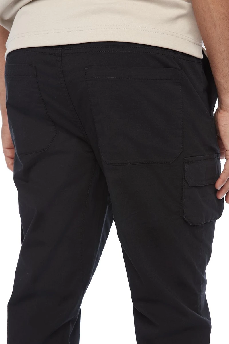 Jeaniologie ™ Men’s fashion cargo pull-on jogger - Black