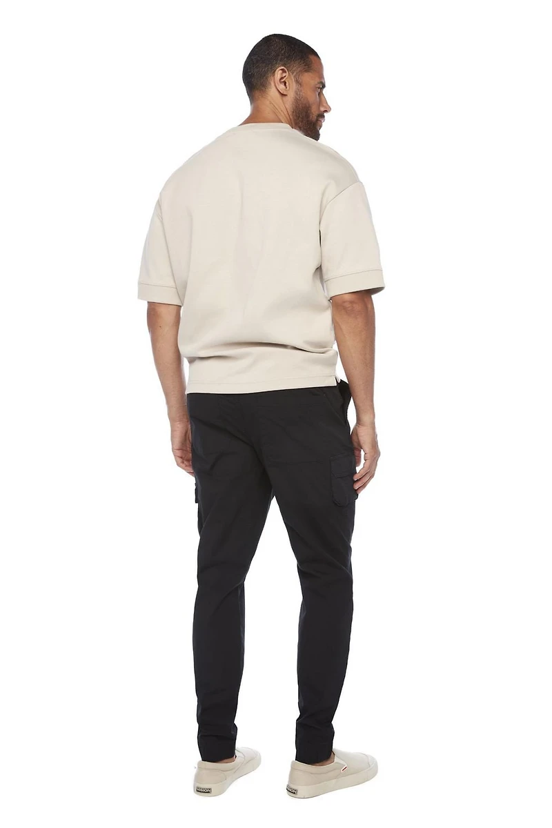 Jeaniologie ™ Men’s fashion cargo pull-on jogger - Black