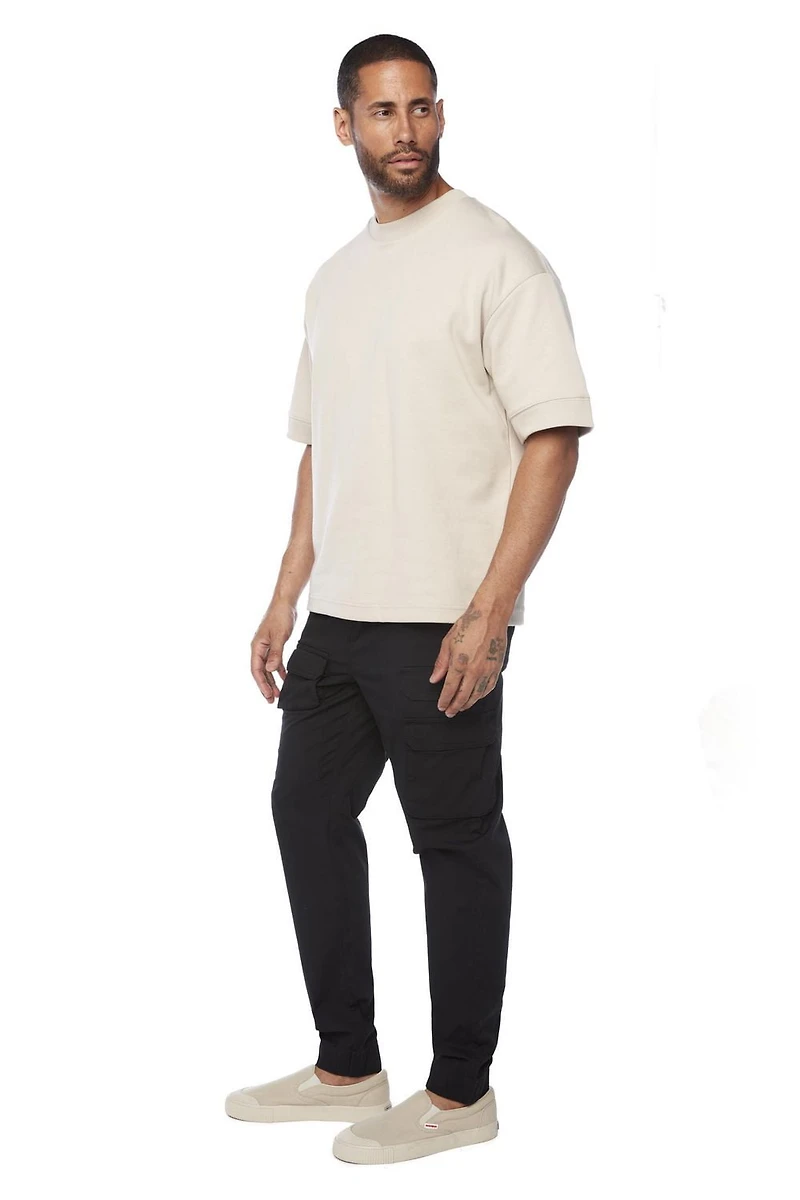 Jeaniologie ™ Men’s fashion cargo pull-on jogger - Black