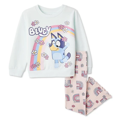 Ensemble 2 pièces avec coton ouaté Bluey pour petites filles