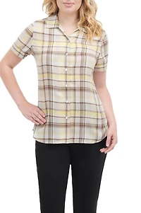 Alia Women's Plaid Blouse