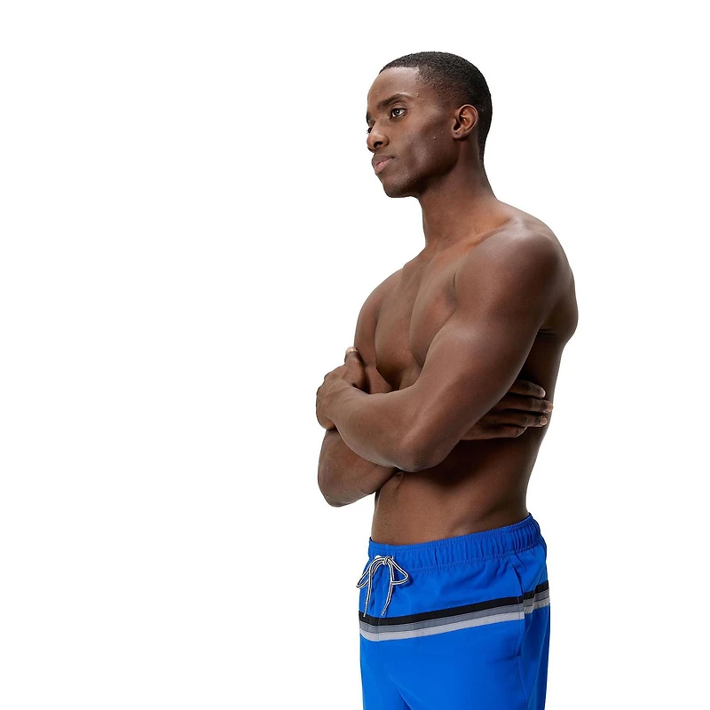 Short de bain 18 po avec rayures couleur Speedo pour hommes