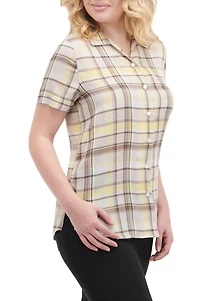 Alia Women's Plaid Blouse