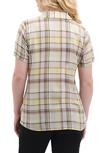 Alia Women's Plaid Blouse