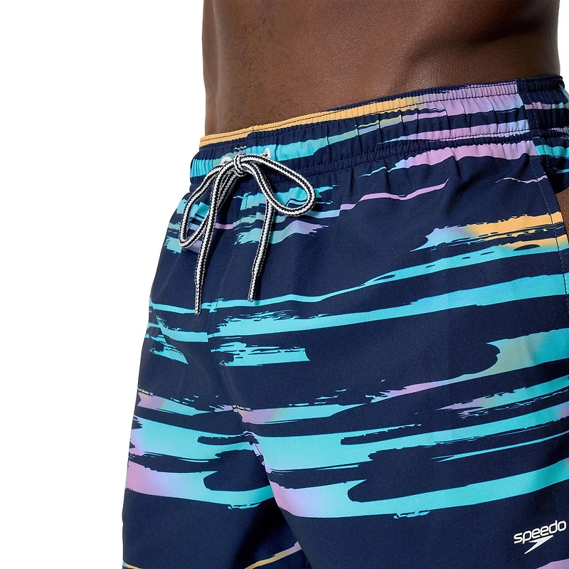 Speedo Men's "Lani Stripe" Printed Volley 14"