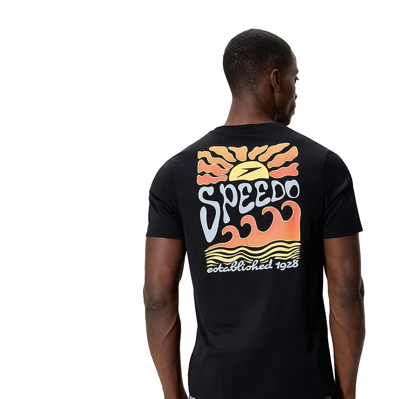 Speedo Men's "Speedo Est 1928" Printed Short Sleeve Swim Tee