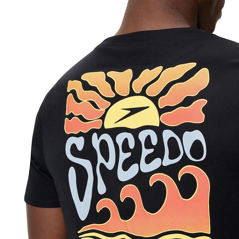 Speedo Men's "Speedo Est 1928" Printed Short Sleeve Swim Tee