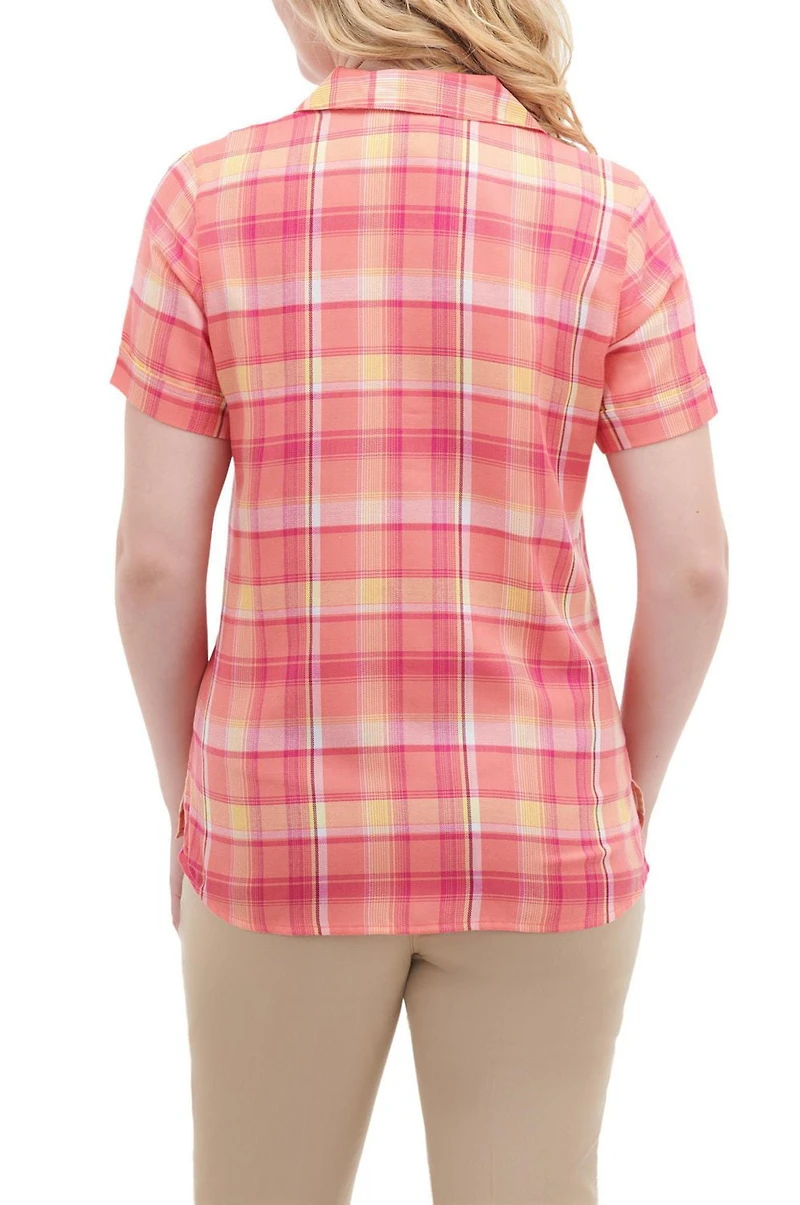 Alia Women's Plaid Blouse