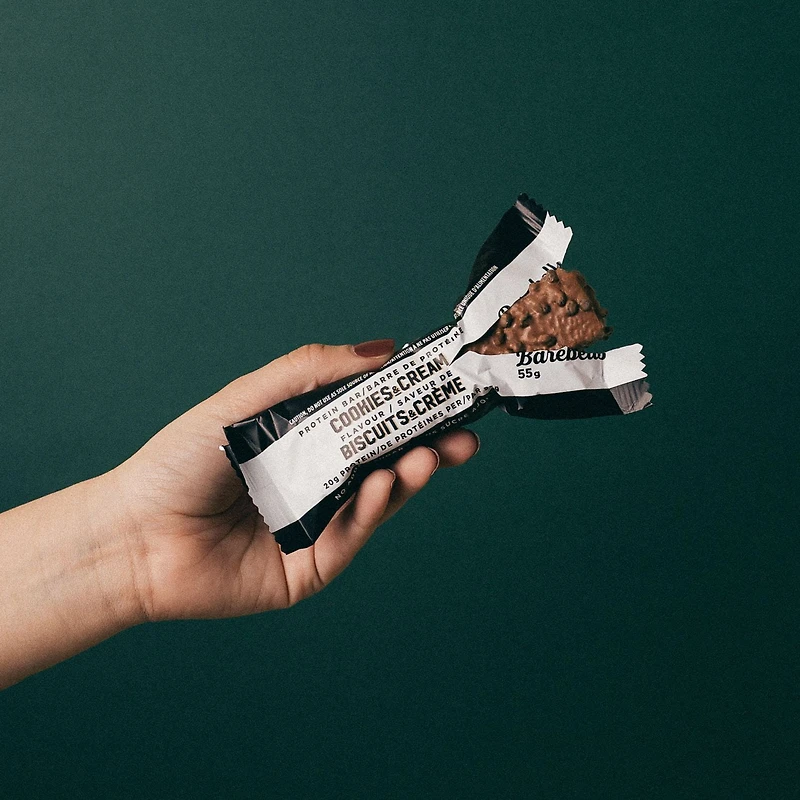 BAREBELLS PROTEIN BARS COOKIES AND CREAM 4 PACK, 4 X 55g Count