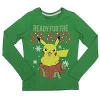 Pokemon T-shirt à manches longues pour fille