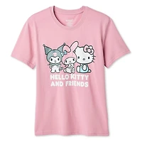T-shirt à imprimé graphique Hello Kitty et ses amis pour femmes
