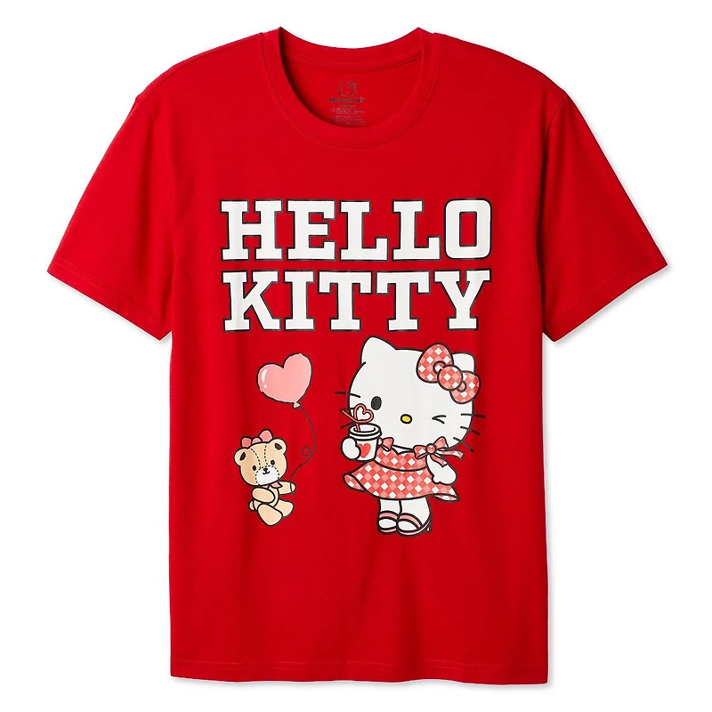 T-shirt coupe garçonne Hello Kitty pour femmes