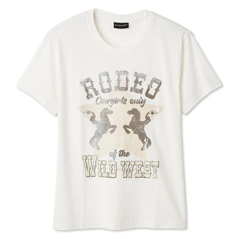 T-shirt rodeo The Pink Closet pour femmes