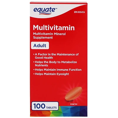 Equate Multivitamin, 100 Tablets