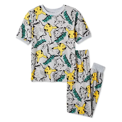 Pokemon Boys' Two Piece Pikachu Pajama Set