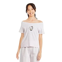 Hello Kitty Girls' Off The Shoulder Top