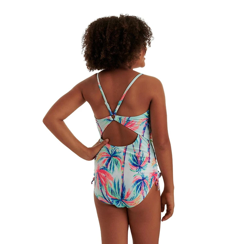 Justice Girls' Open Back Swimsuit