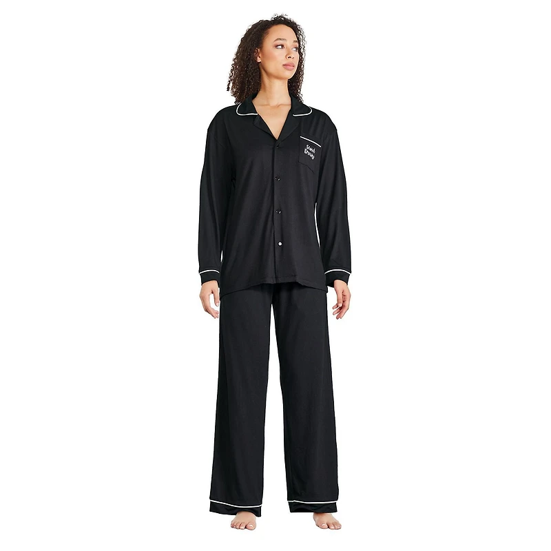 George Women's Notch Collar Pajama 2-piece Set