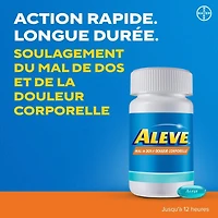 ALEVE Mal de dos et douleur corporelle en gélules liquides, soulagement de la douleur jusqu’à 12 heures, naproxène sodique à 220 mg 20 gélules liquides