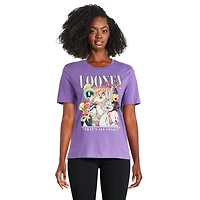 T-shirt à manches courtes Looney Tunes pour femmes